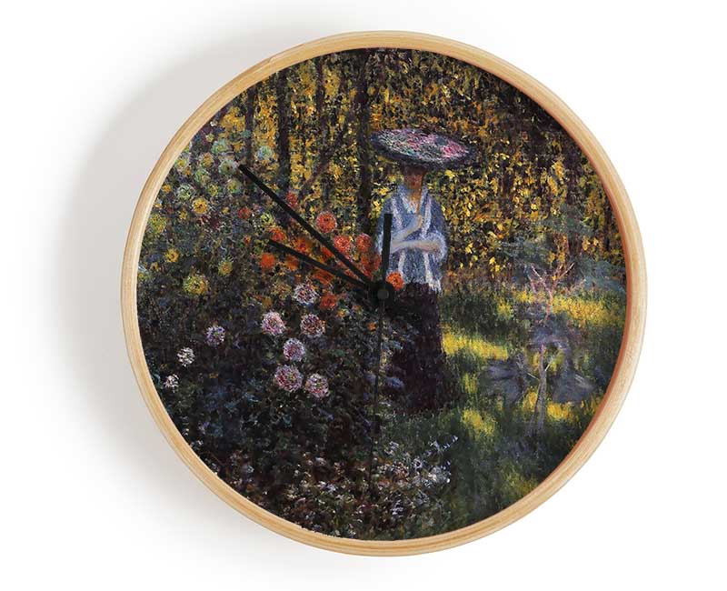 Monet Woman With A Parasol In The Garden Of Argenteuil Clock - Wallart-Direct UK