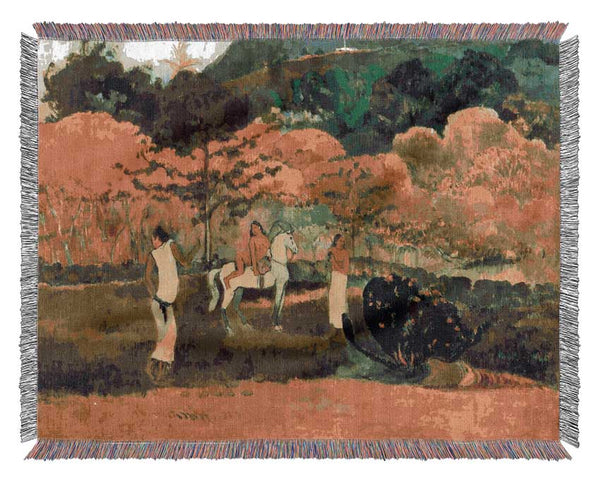 Gauguin Women And Mold Woven Blanket