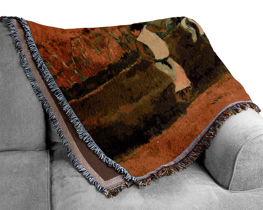 Gauguin Women And Mold Woven Blanket