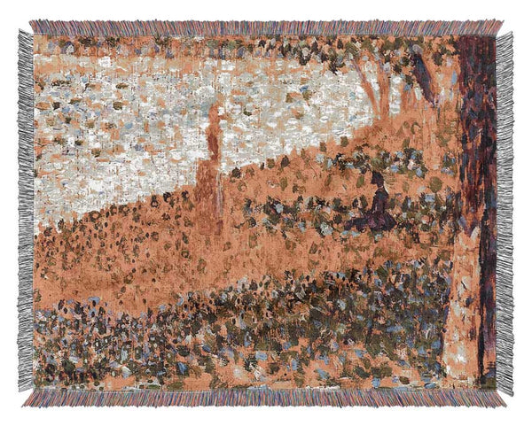 Seurat Women On The Shore Woven Blanket