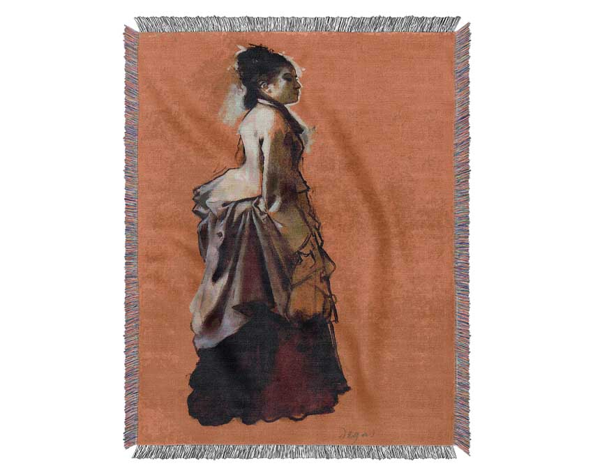 Degas Young Lady In The Road Costume Woven Blanket