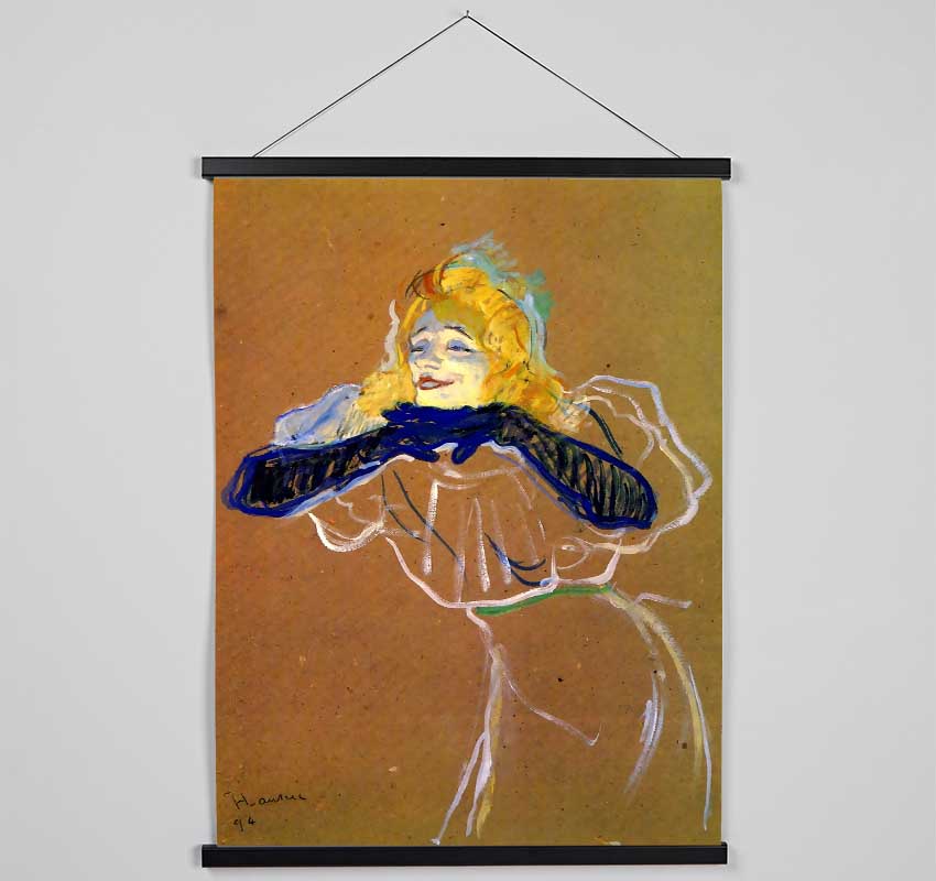 Toulouse Lautrec Yvette Guilbert Sings Hanging Poster - Wallart-Direct UK