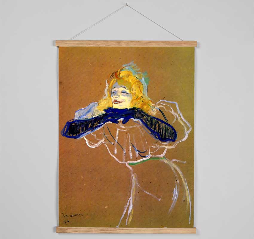 Toulouse Lautrec Yvette Guilbert Sings Hanging Poster - Wallart-Direct UK