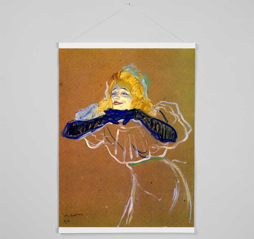 Toulouse Lautrec Yvette Guilbert Sings Hanging Poster - Wallart-Direct UK