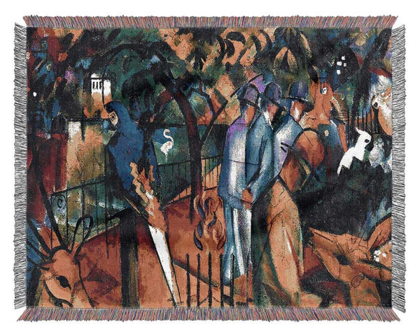 August Macke Zoological Gardens Woven Blanket