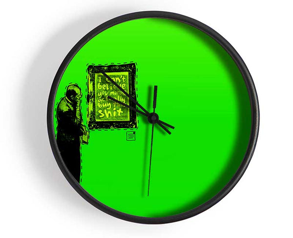 Art Auction Green Clock - Wallart-Direct UK