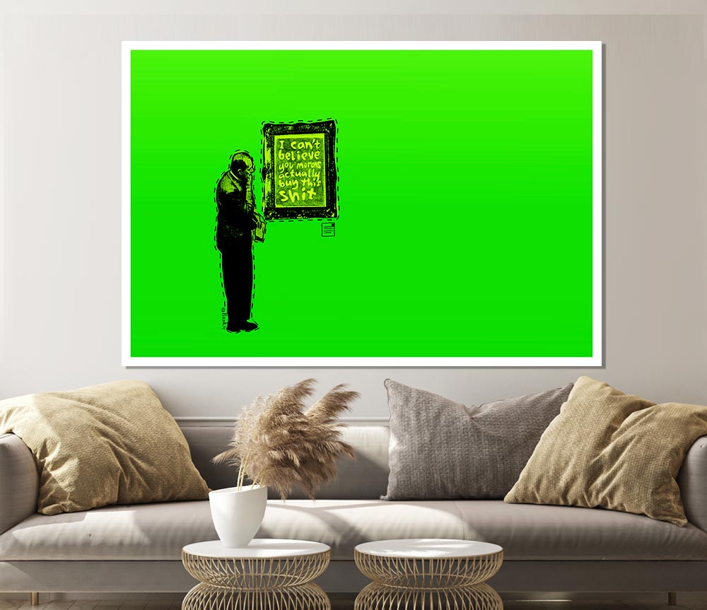 Art Auction Green Print Poster Wall Art