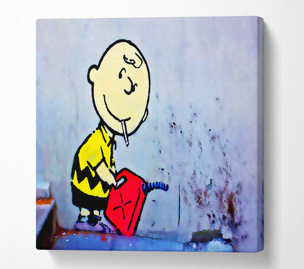 A Square Canvas Print Showing Bad Boy Charlie Square Wall Art