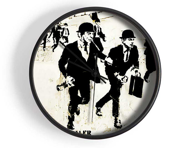 Bankers On The Run Clock - Wallart-Direct UK