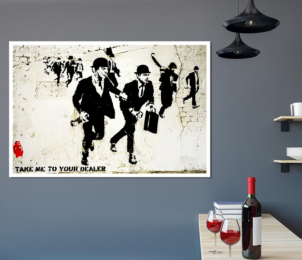 Bankers On The Run Print Poster Wall Art