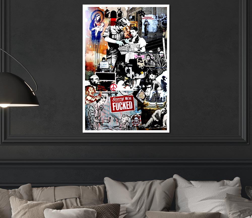 Banksy Collage 2 Print Poster Wall Art