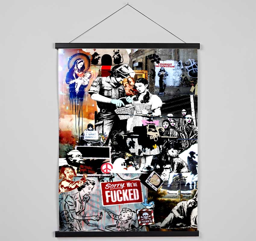 Banksy Collage 2 Hanging Poster - Wallart-Direct UK