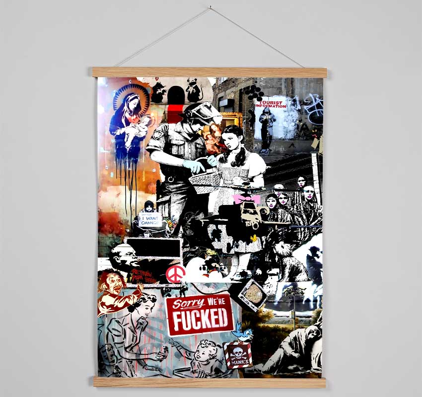 Banksy Collage 2 Hanging Poster - Wallart-Direct UK