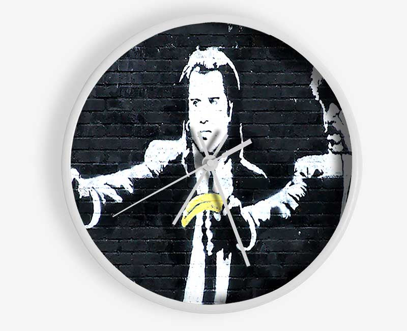 Banksy Pulp Fiction Clock - Wallart-Direct UK