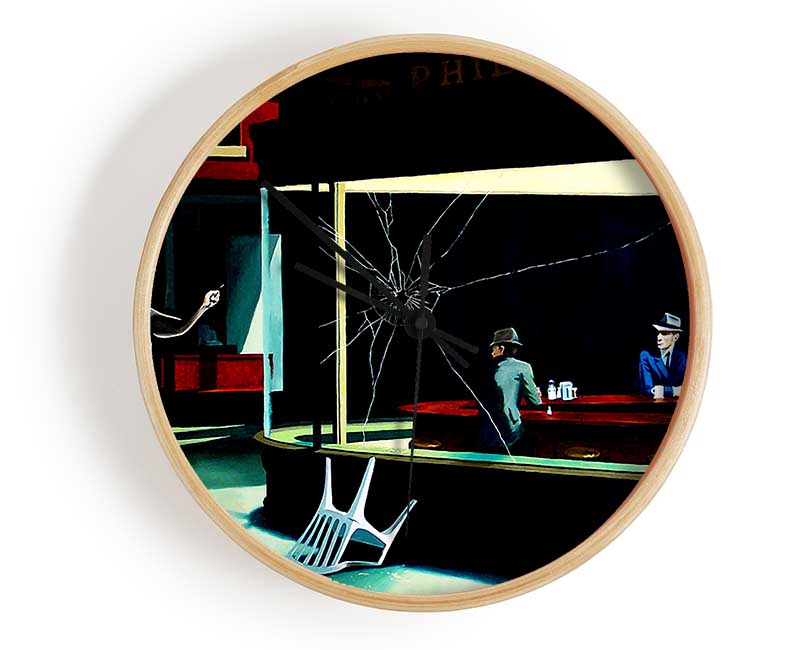 British Nighthawks Clock - Wallart-Direct UK