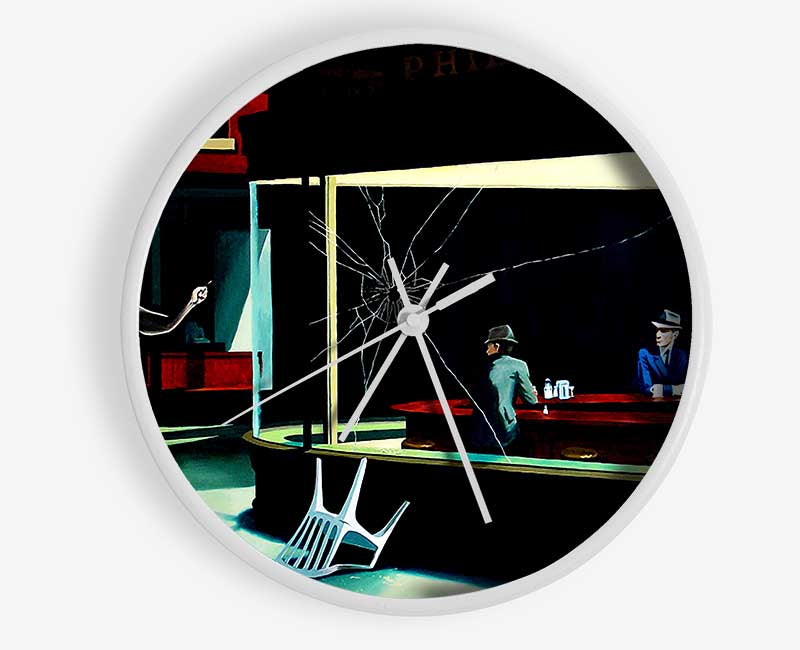 British Nighthawks Clock - Wallart-Direct UK