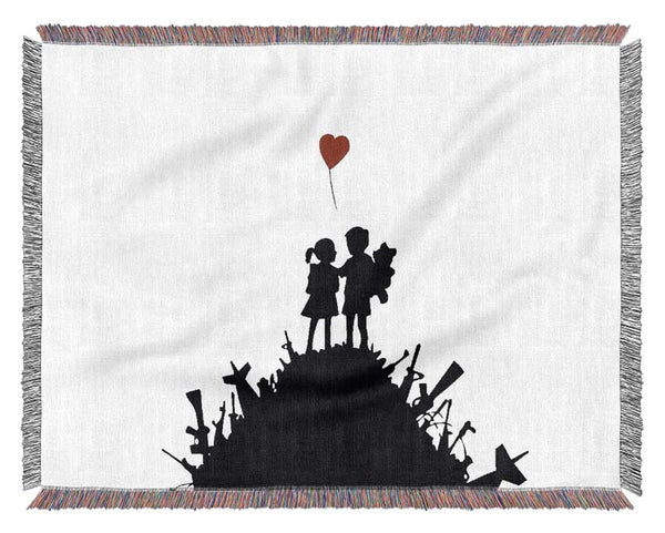 Childs Love War Woven Blanket