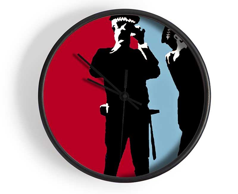 Constabulary Blue Red Clock - Wallart-Direct UK