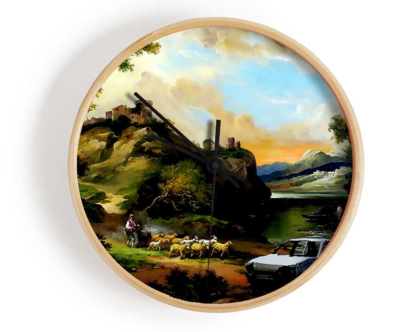 Countryside Junk Yard Clock - Wallart-Direct UK