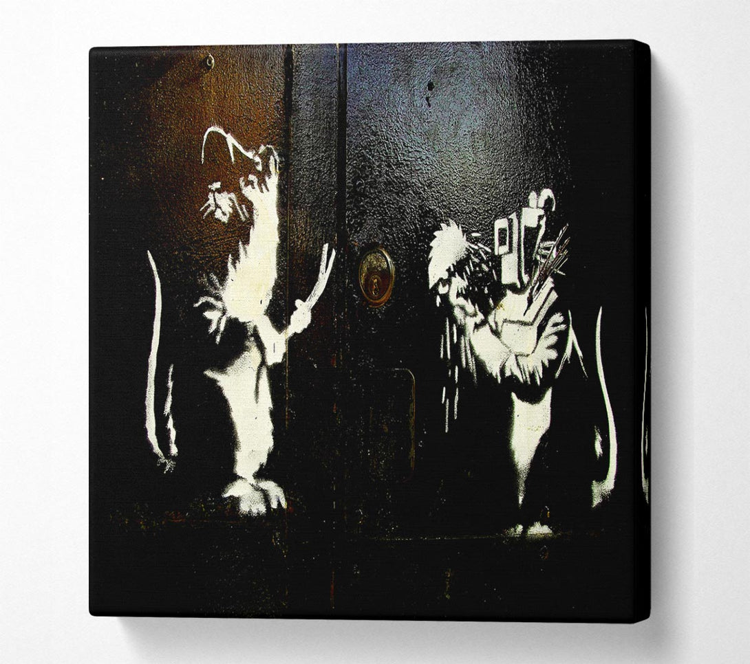 Picture of Crooked Rats Square Canvas Wall Art