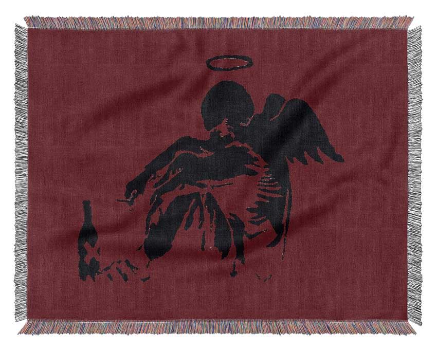 Fallen Angel Red Woven Blanket