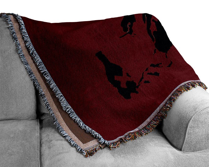 Fallen Angel Red Woven Blanket