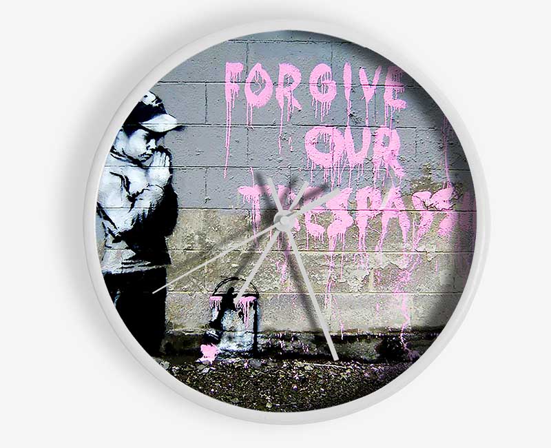 Forgive Us Our Trespassing Clock - Wallart-Direct UK