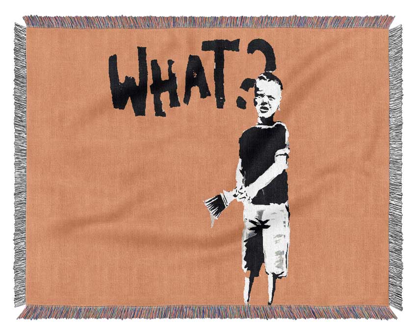 Graffiti Kid What Lime Woven Blanket