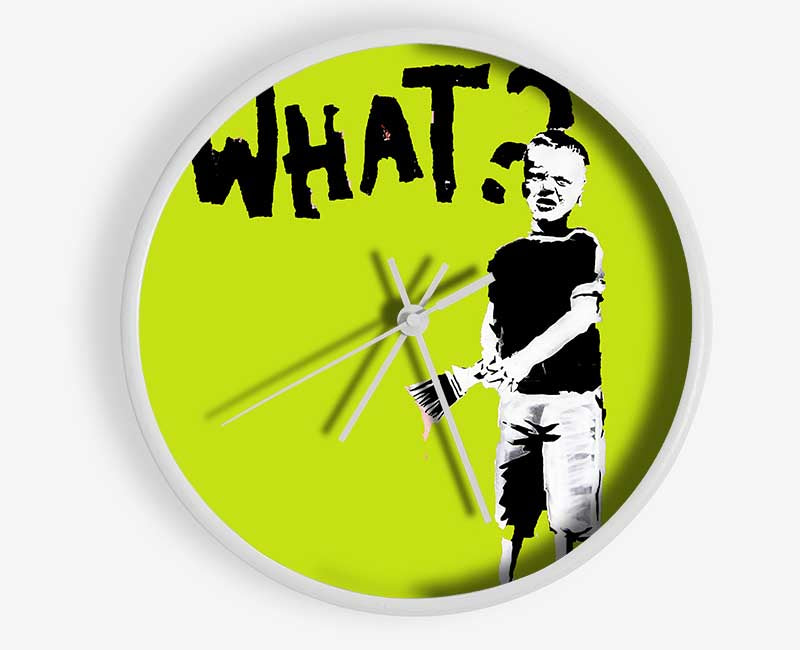 Graffiti Kid What Lime Clock - Wallart-Direct UK