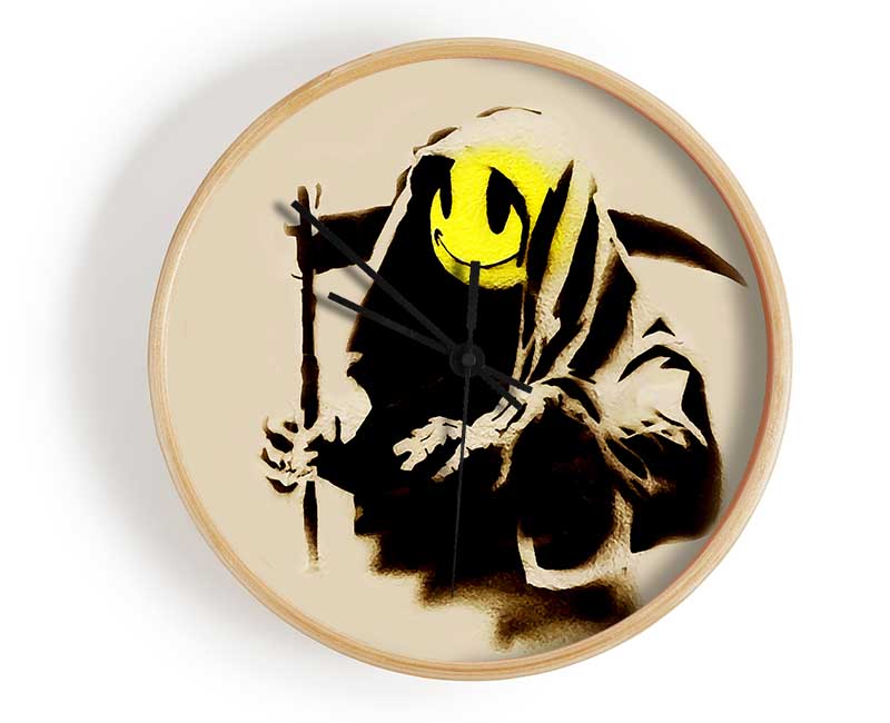 Grim Reaper Beige Clock - Wallart-Direct UK