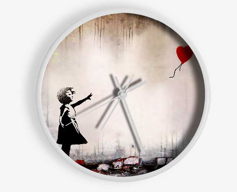 Heart Balloon Clock - Wallart-Direct UK