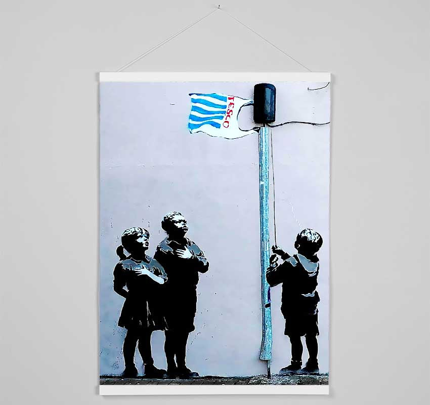 Homage To The Tesco Flag 2 Hanging Poster - Wallart-Direct UK