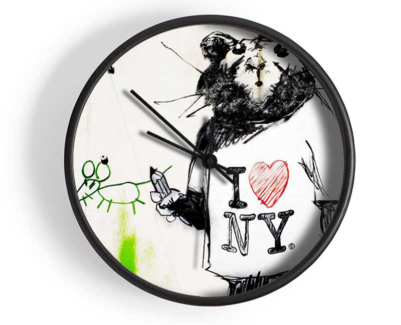 I Love New York Rat Clock - Wallart-Direct UK