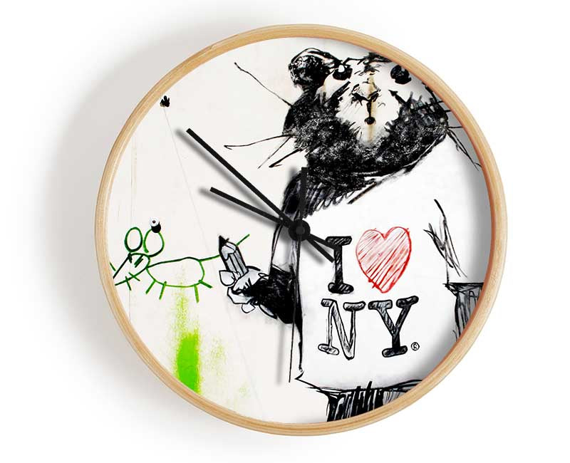 I Love New York Rat Clock - Wallart-Direct UK