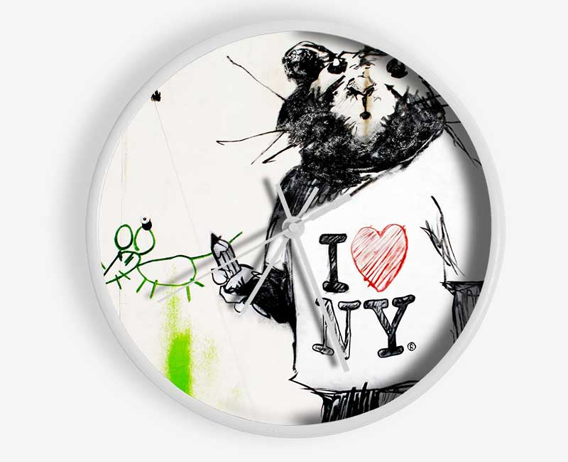 I Love New York Rat Clock - Wallart-Direct UK