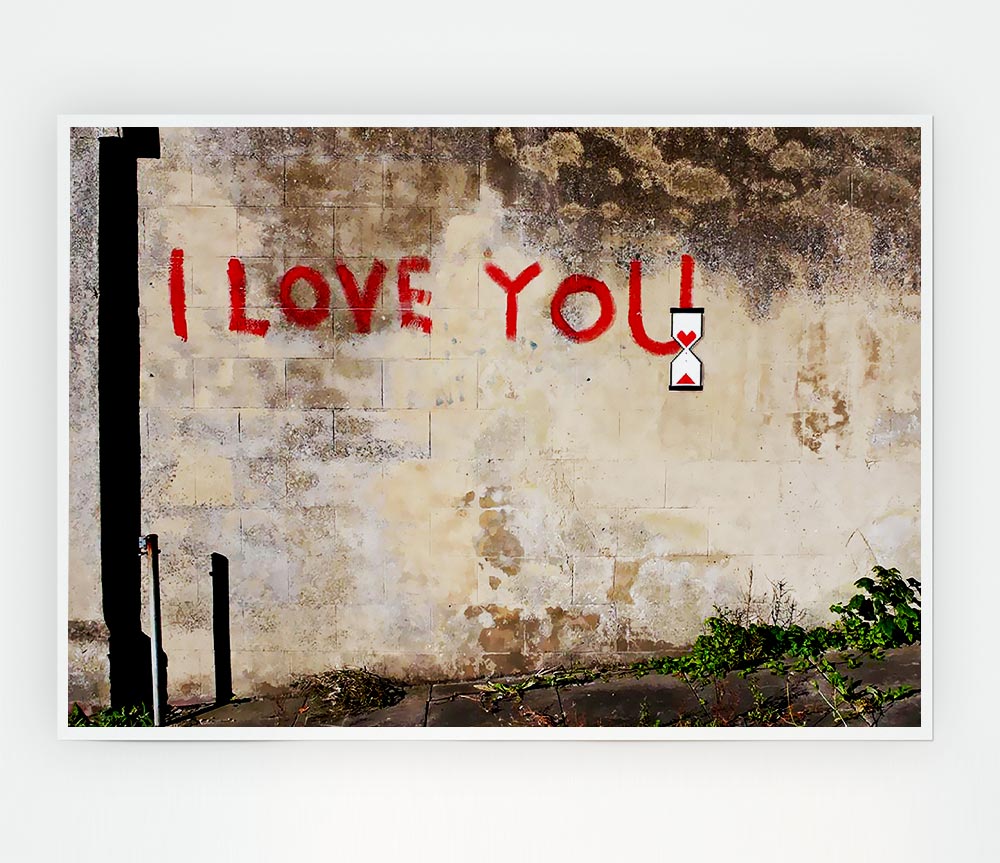 I Love You Timer Print Poster Wall Art