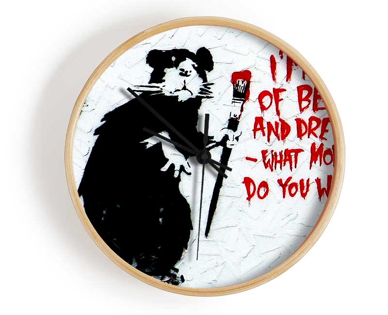 Im Out Of Bed And Dressed What More Do You Want Rat Clock - Wallart-Direct UK