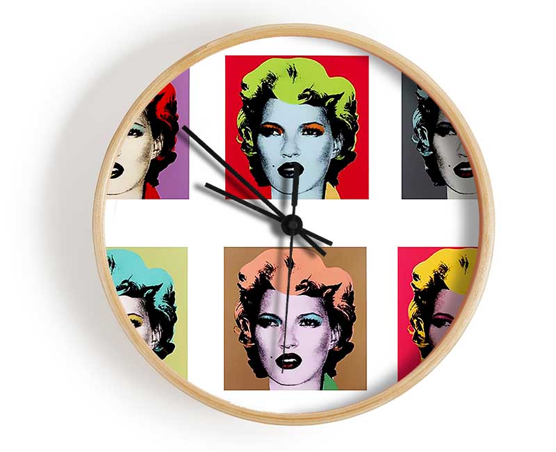 Kate Moss 6 Clock - Wallart-Direct UK