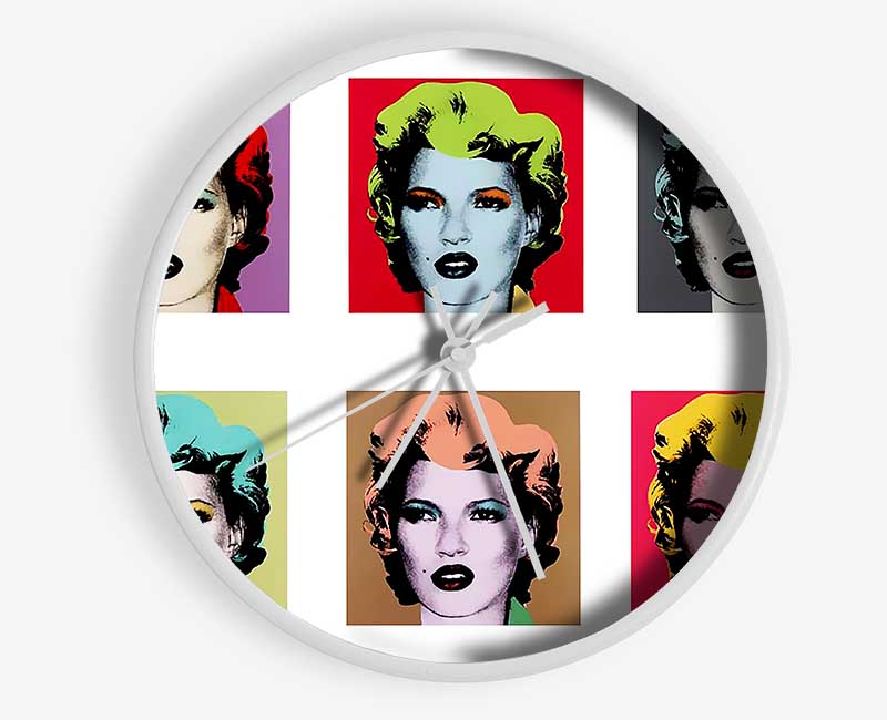 Kate Moss 6 Clock - Wallart-Direct UK