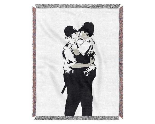 Kissing Coppers Pink Woven Blanket