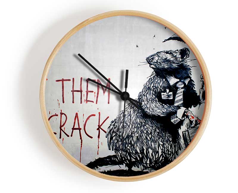 Let Them Eat Crack Clock - Wallart-Direct UK