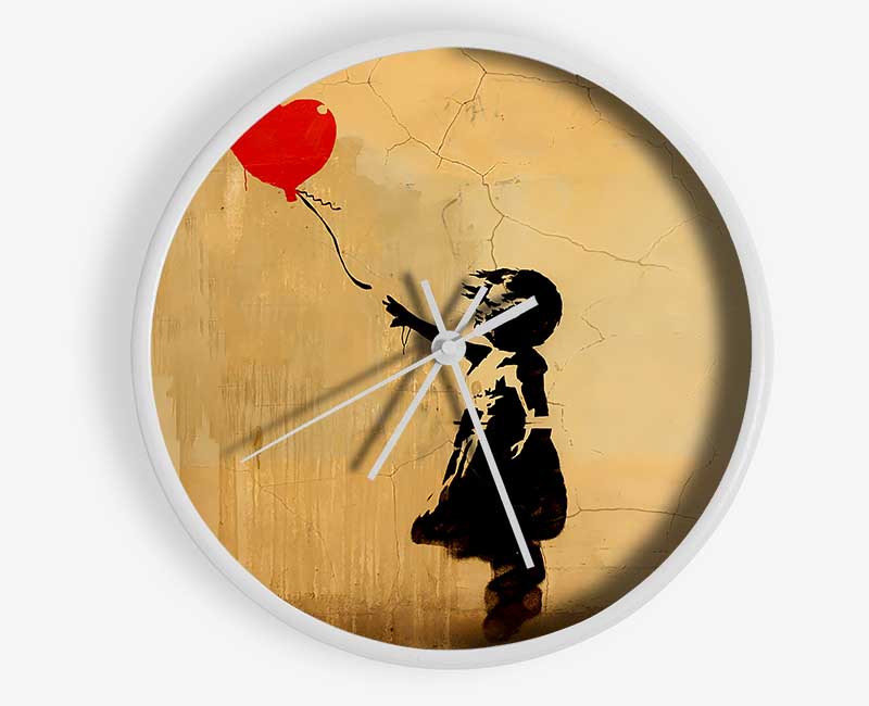 Love Heart Balloon Left Clock - Wallart-Direct UK