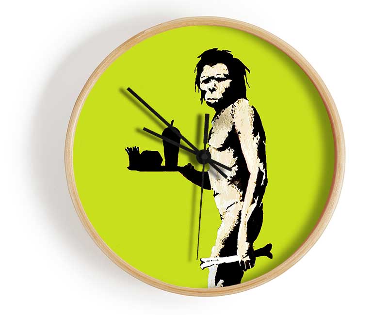 Mcdonalds Caveman Lime Clock - Wallart-Direct UK