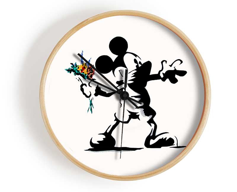 Micky The Flower Thrower Clock - Wallart-Direct UK