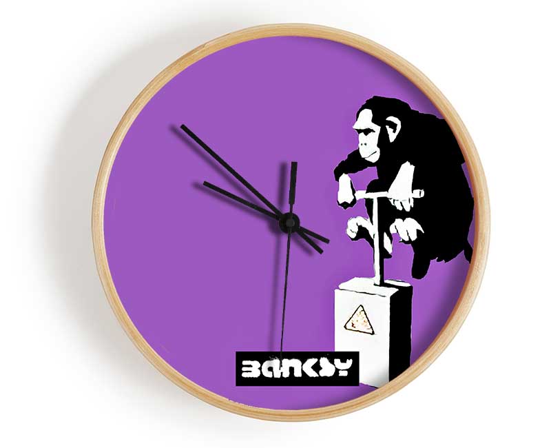 Monkey Detonator Purple Clock - Wallart-Direct UK