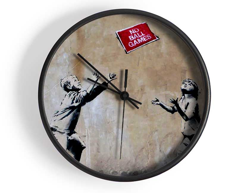 No Ball Games Clock - Wallart-Direct UK