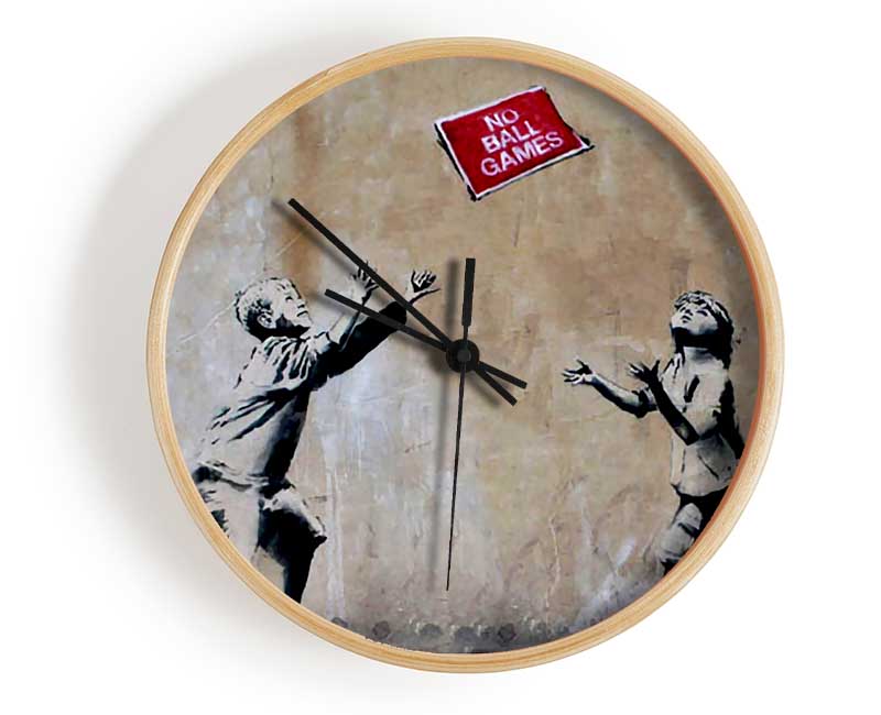 No Ball Games Clock - Wallart-Direct UK