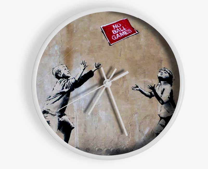 No Ball Games Clock - Wallart-Direct UK