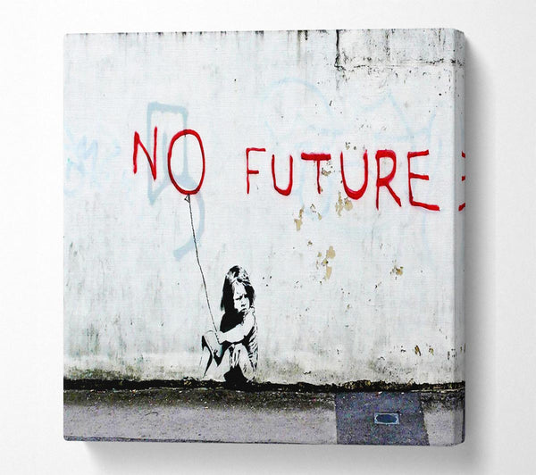 Picture of No Future Balloon Square Canvas Wall Art