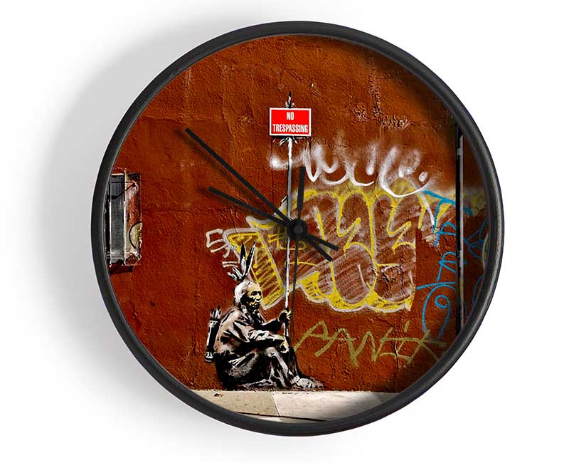 No Trespassing Clock - Wallart-Direct UK